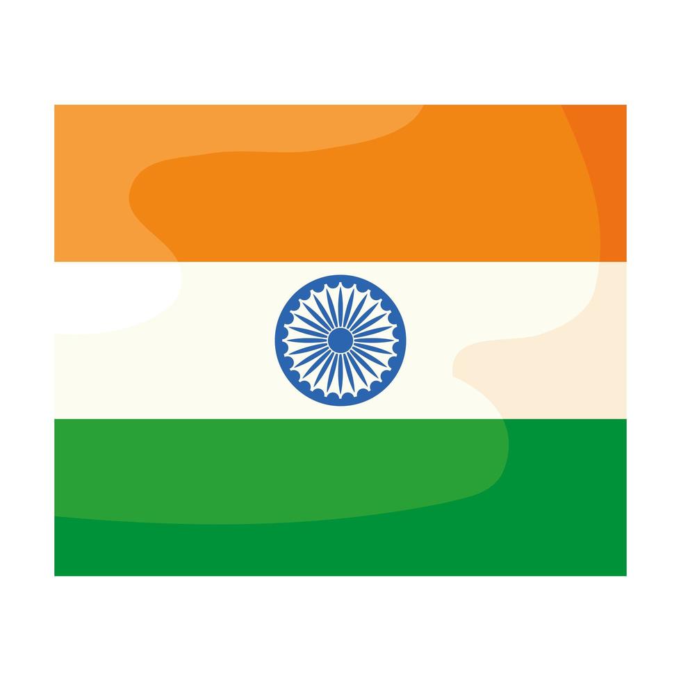 diseño de la bandera de la india vector