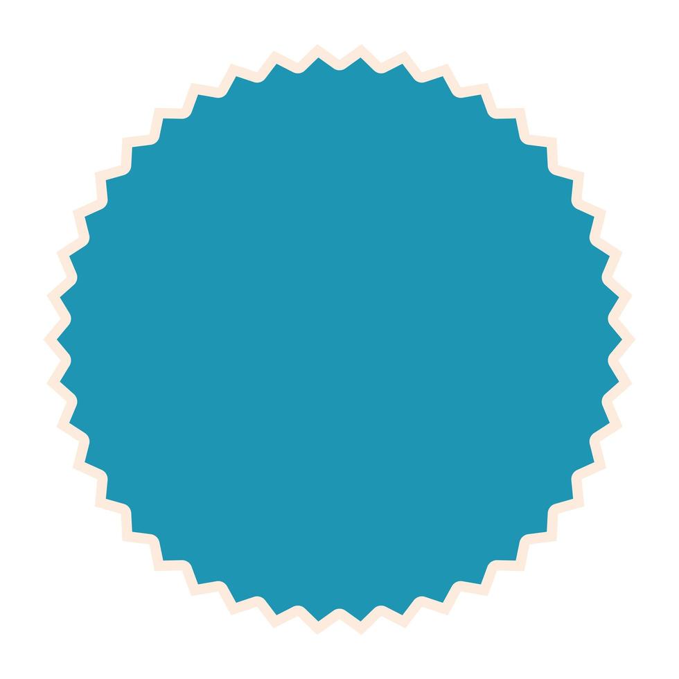 seal stamp of light blue color on white background vector