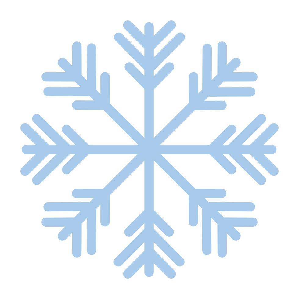 snowflake of color blue with white background vector