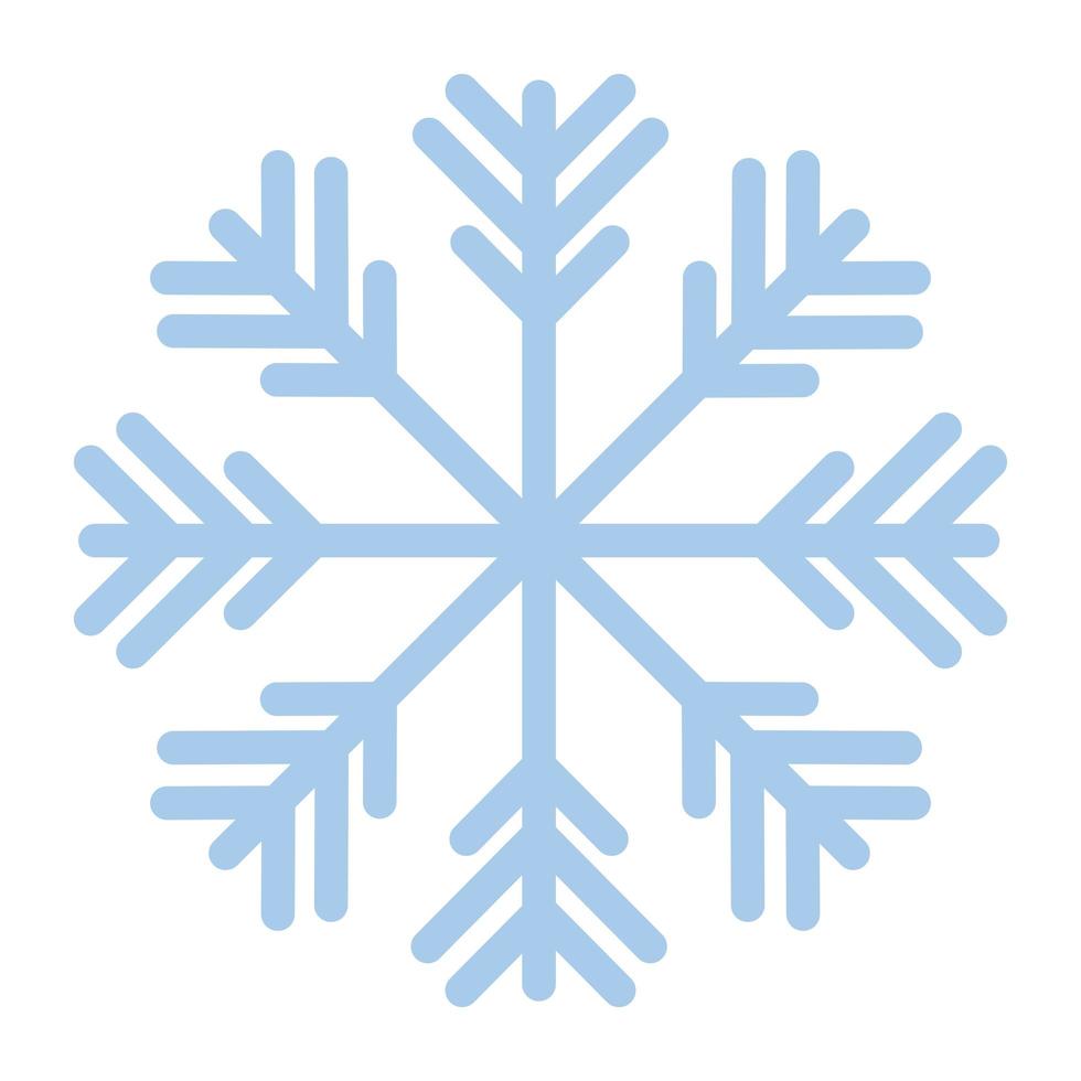 snowflake of color blue with white background vector