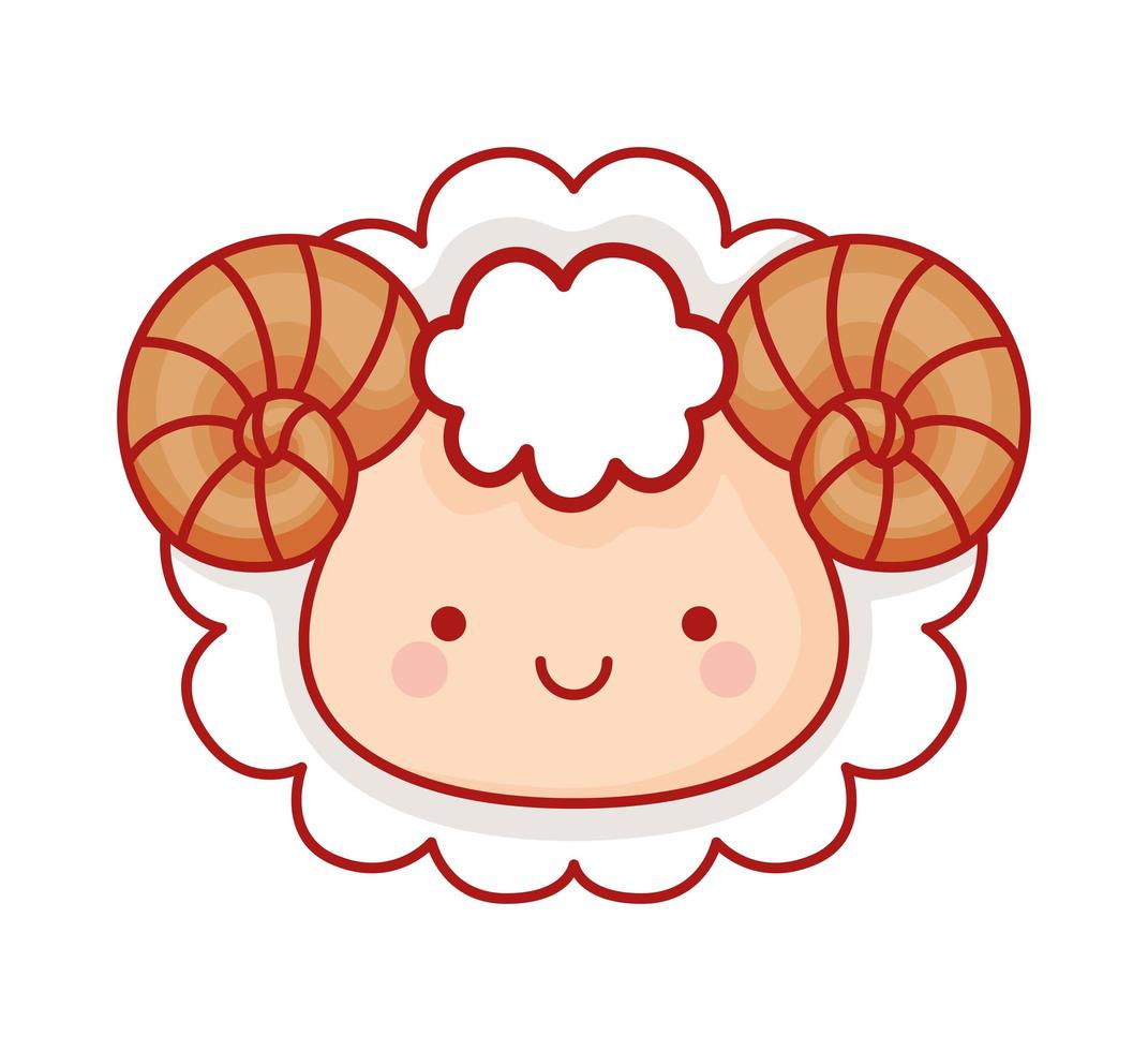 cute aries design vector