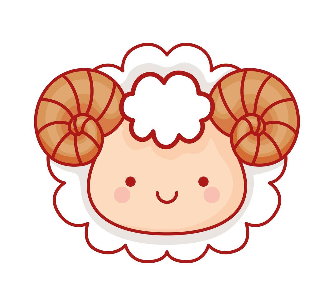 cute aries design vector