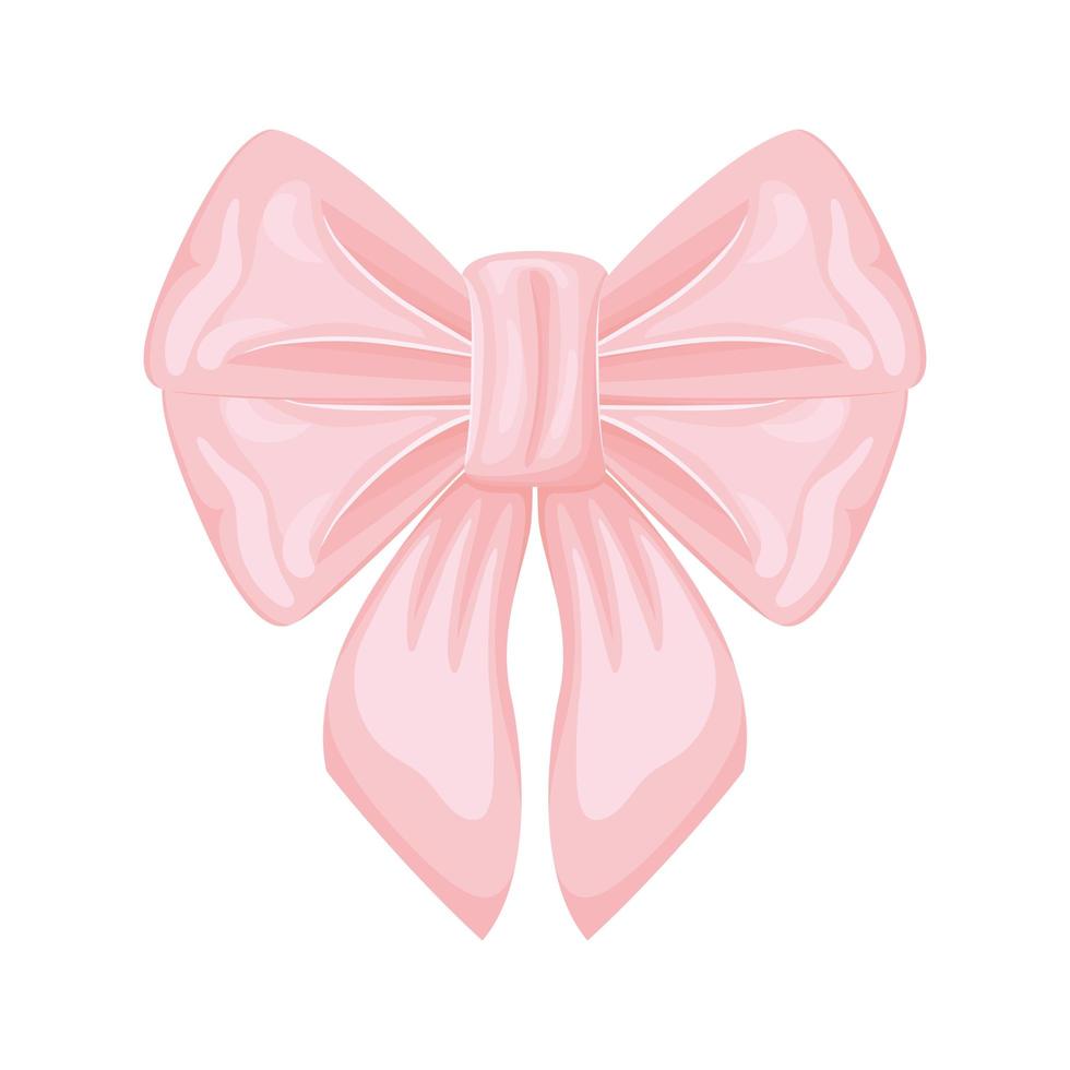 pink bow illustration vector