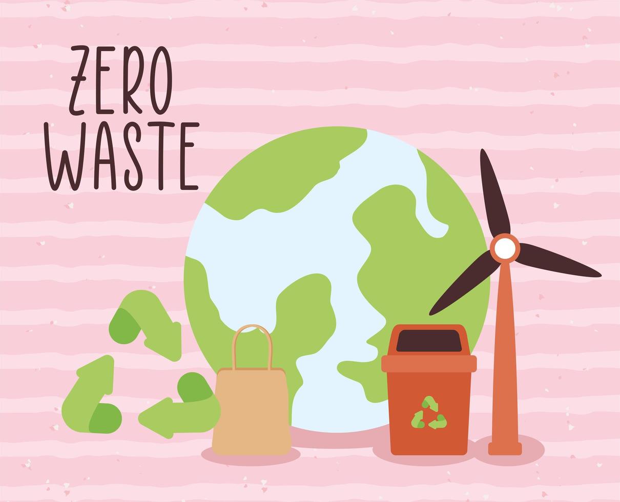 zero waste card vector