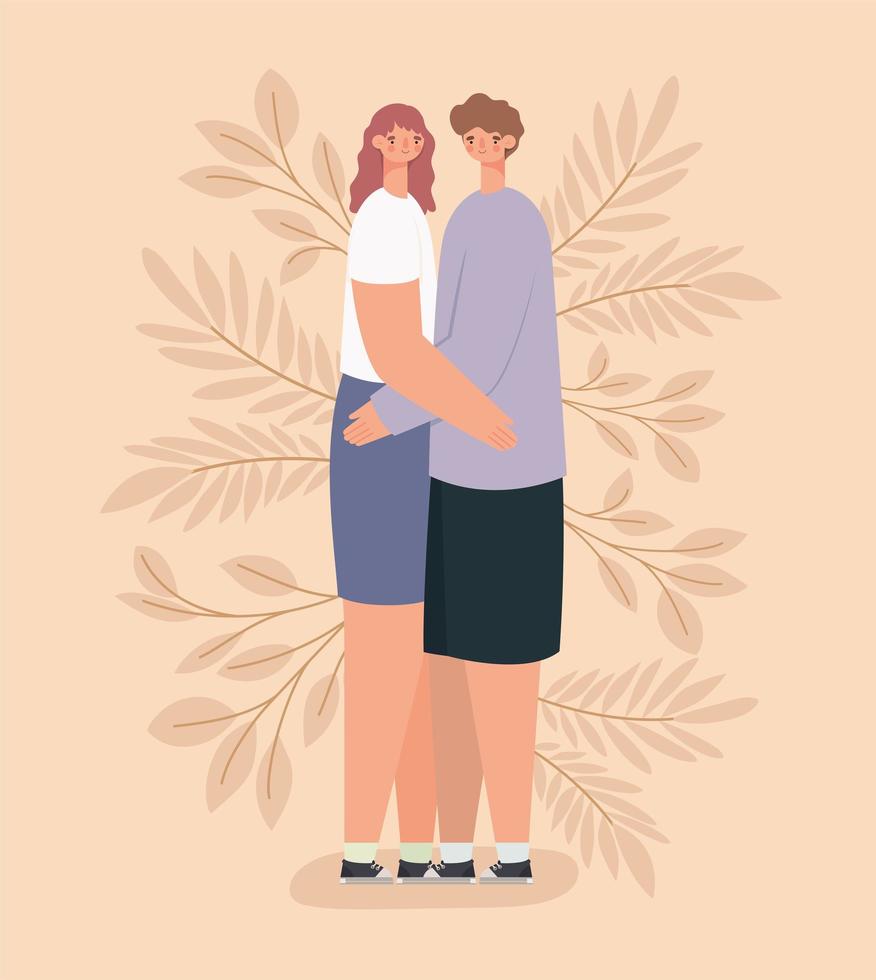 pareja romantica ilustracion vector