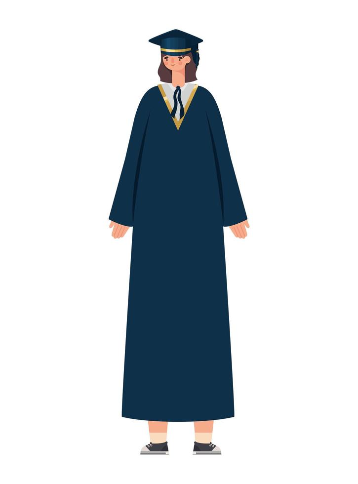 mujer bonita graduada vector