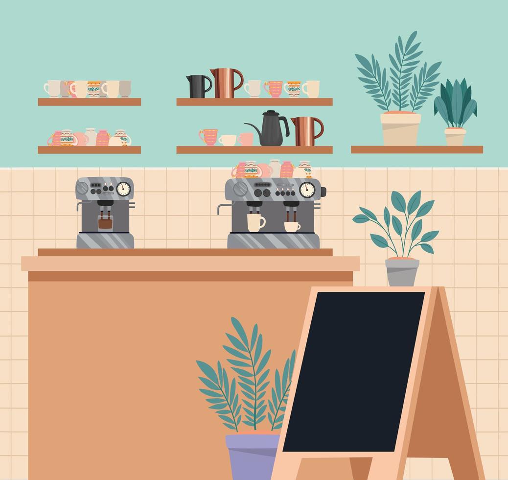 nice coffee shop vector