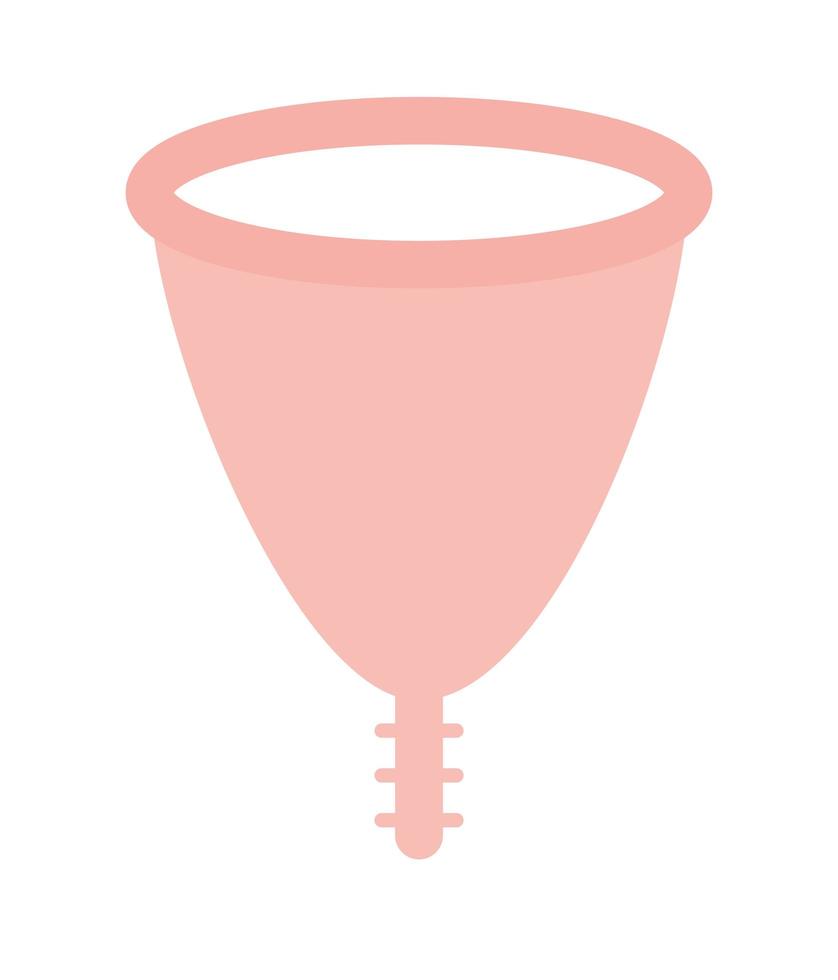 pink menstruation cup vector