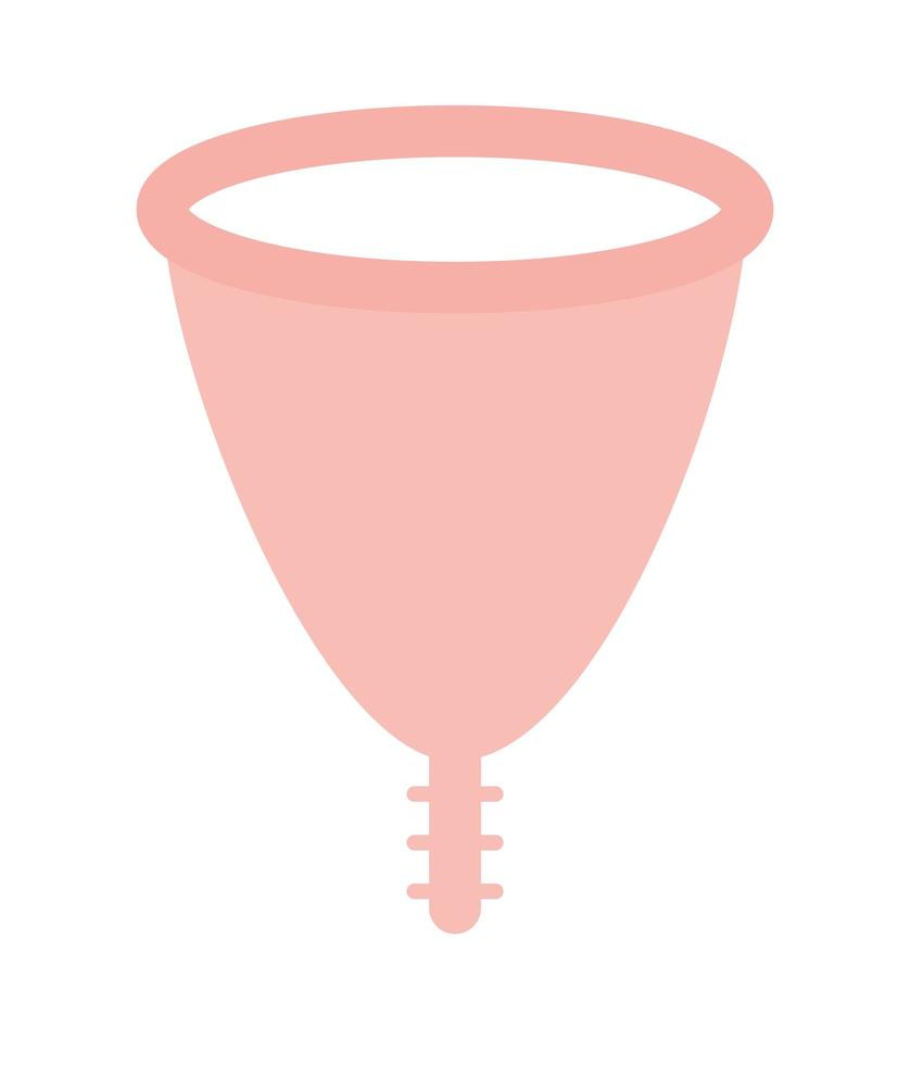 copa de menstruación rosa vector