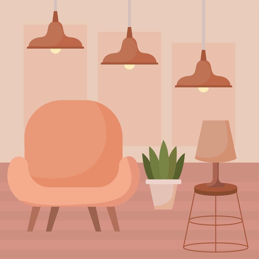 living room poster vector