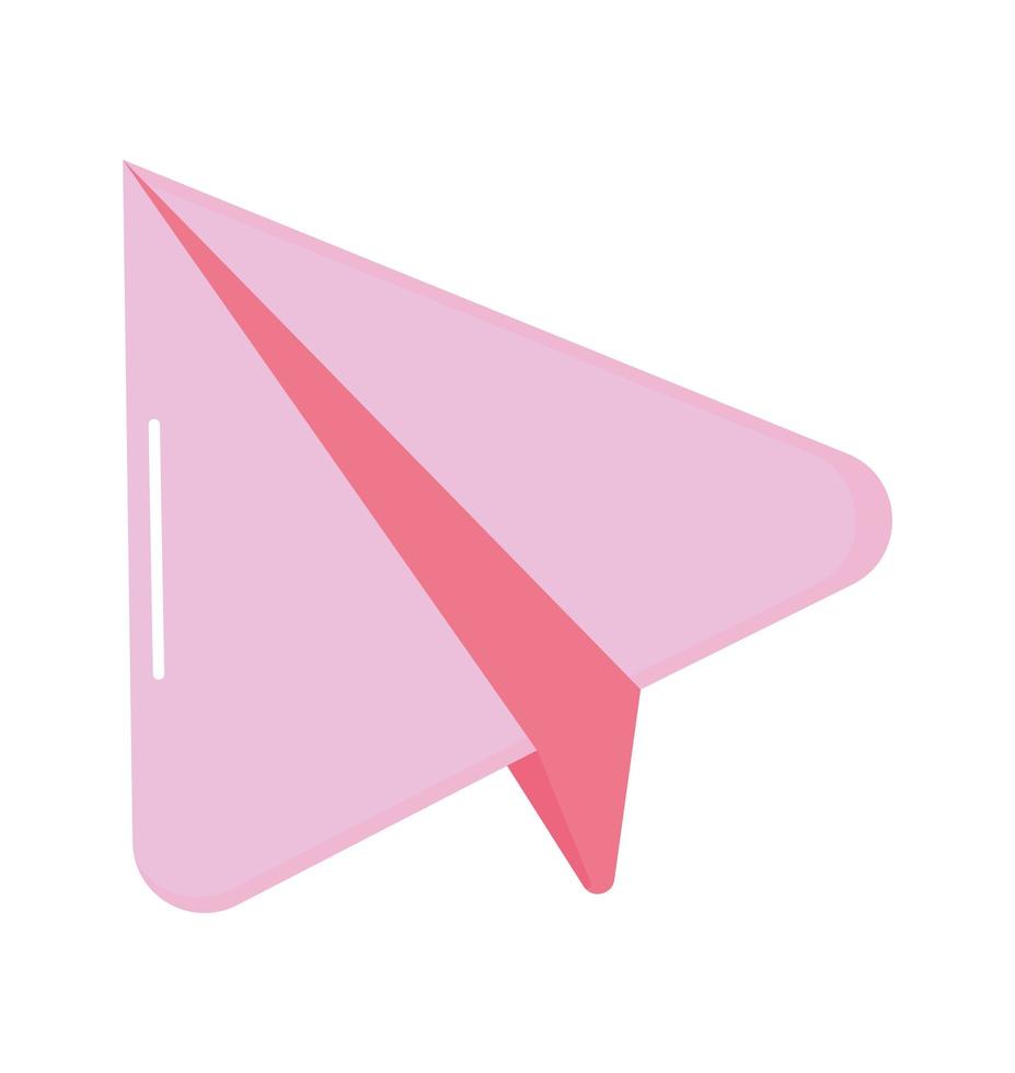 pink paper plane vector