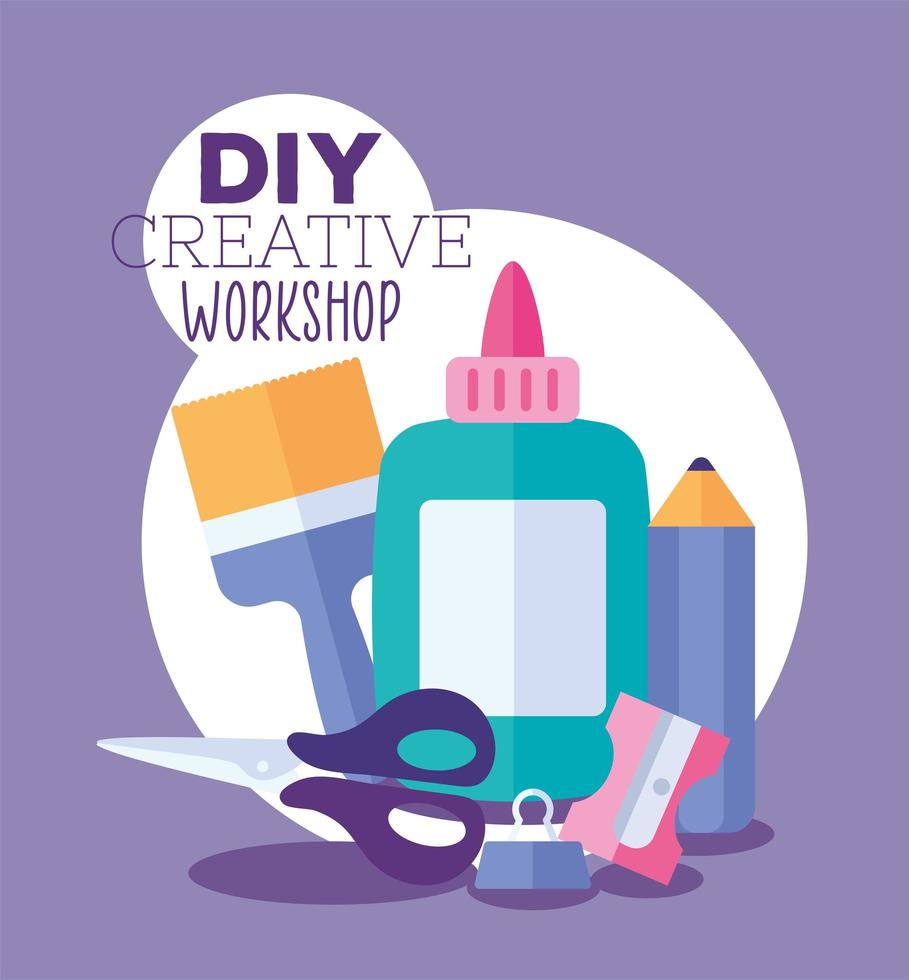 diy creative workshop phrase vector