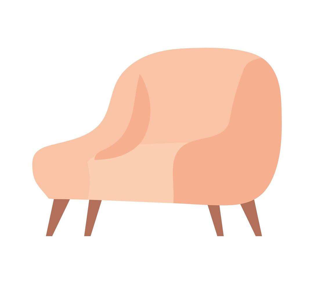 beige armchair design vector