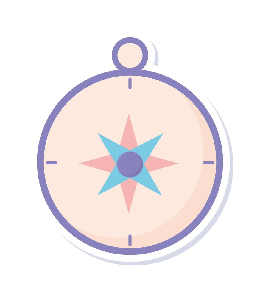 purple compass design vector