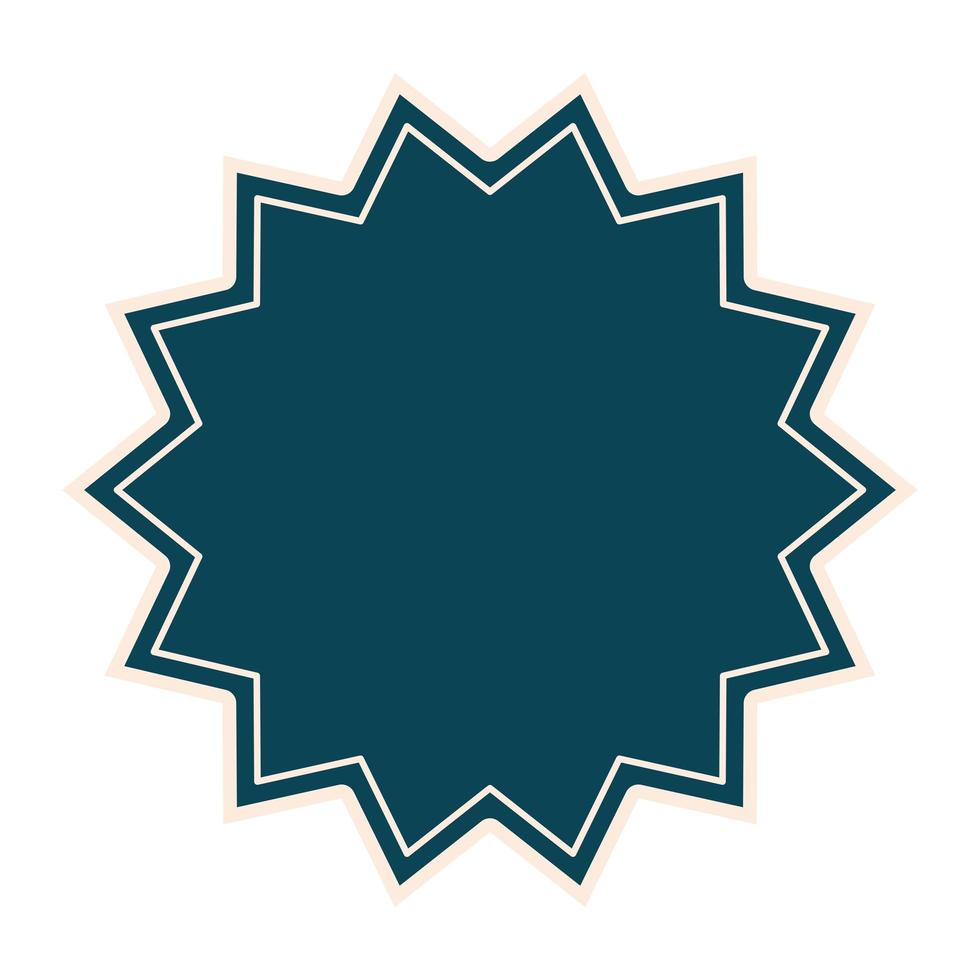 seal stamp of dark blue color and one white line vector