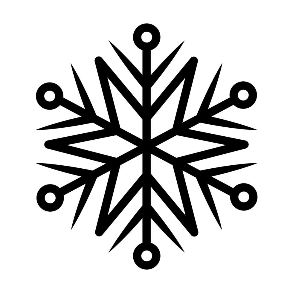 snowflake of black color on white background vector