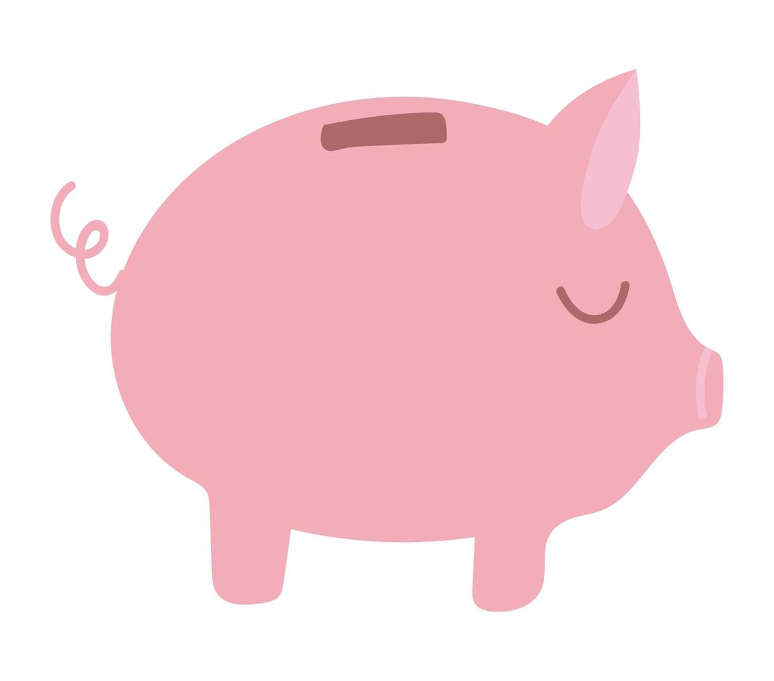 diseño de cerdito rosa vector