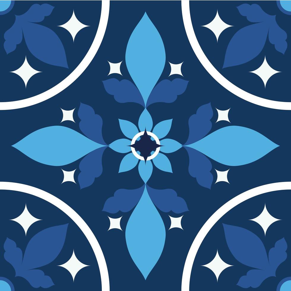 diseño de azulejos azules vector