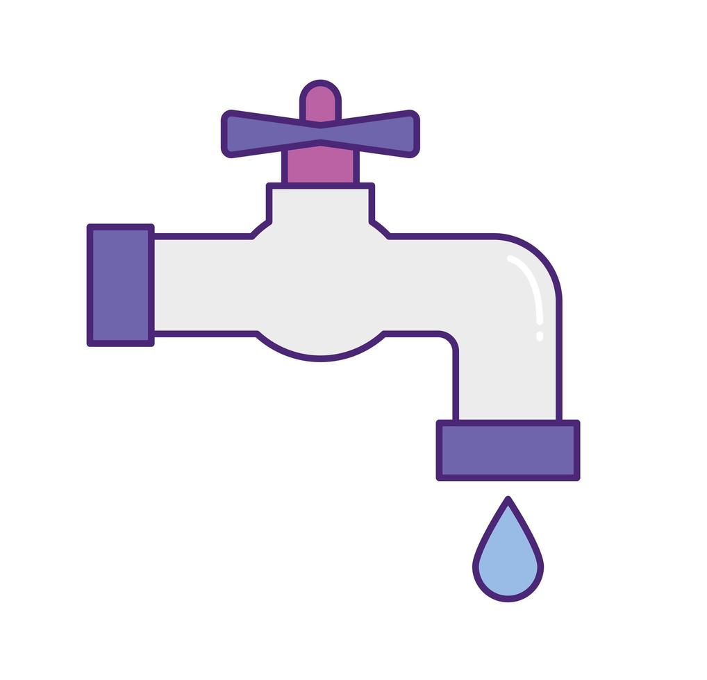 purple faucet design vector