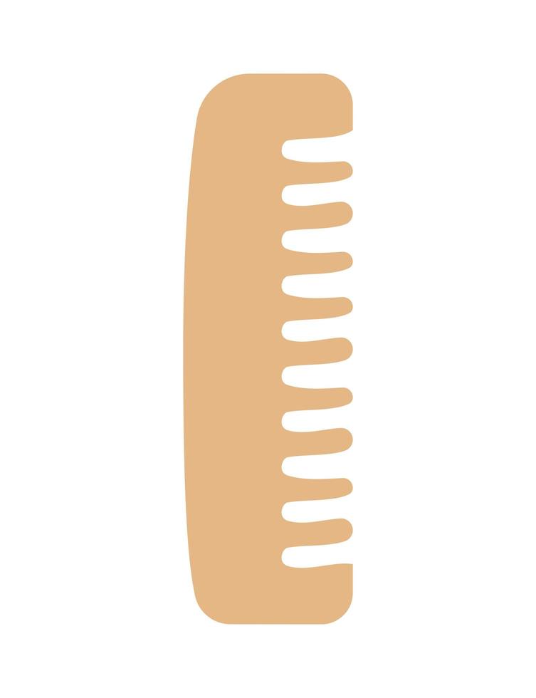 wooden hairbrush illustration vector