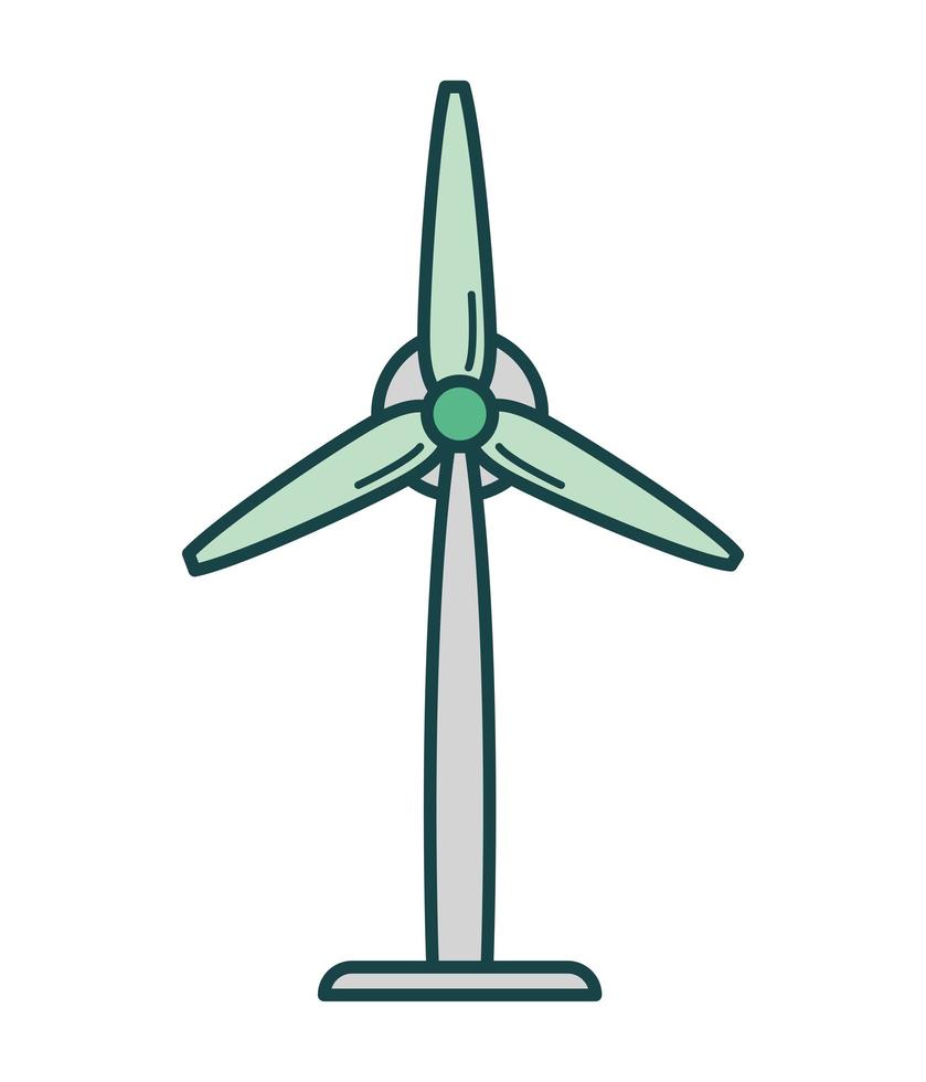 ilustración de turbina eólica vector