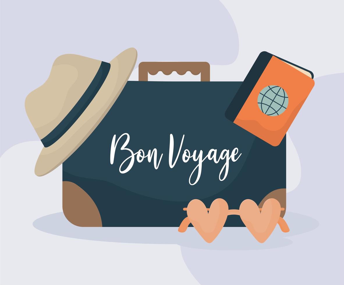 bon voyage poster vector