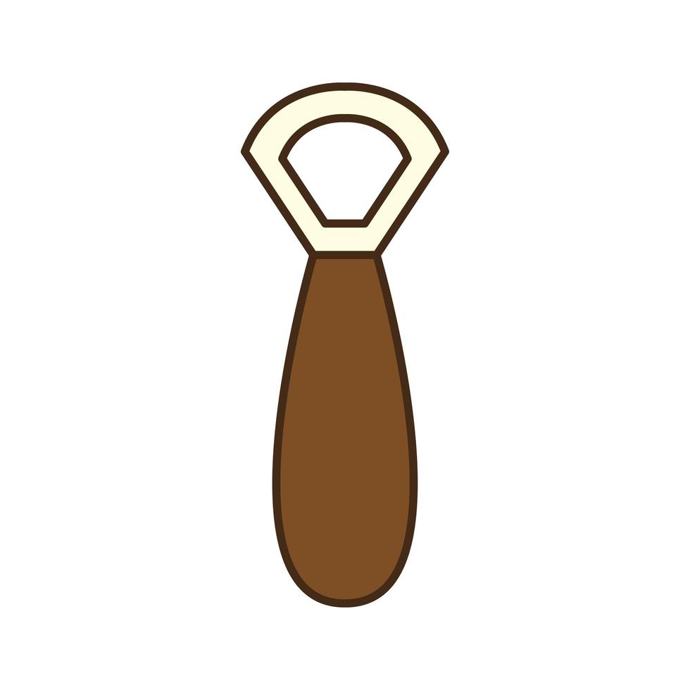 beer bottle opener line and fill style icon vector design