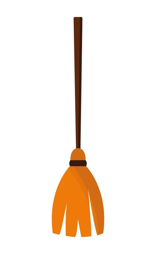 halloween witch broom vector design