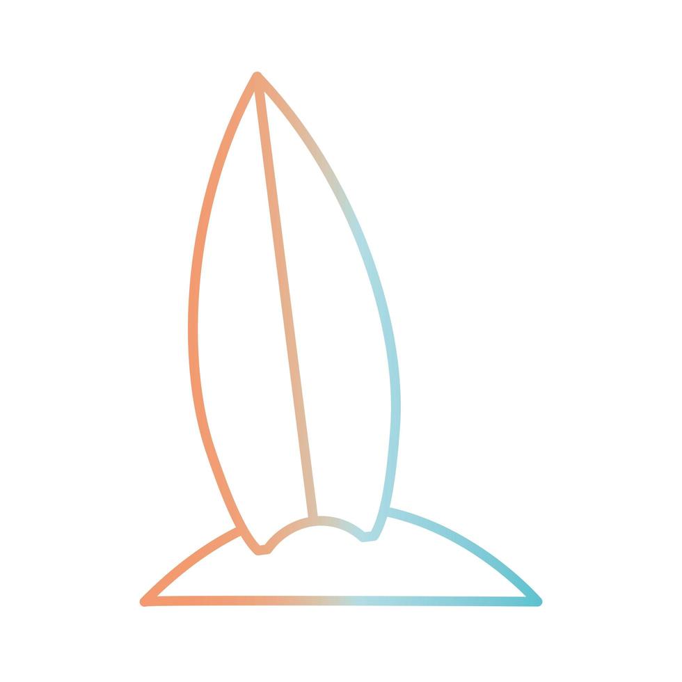 surfboard gradient style icon vector design
