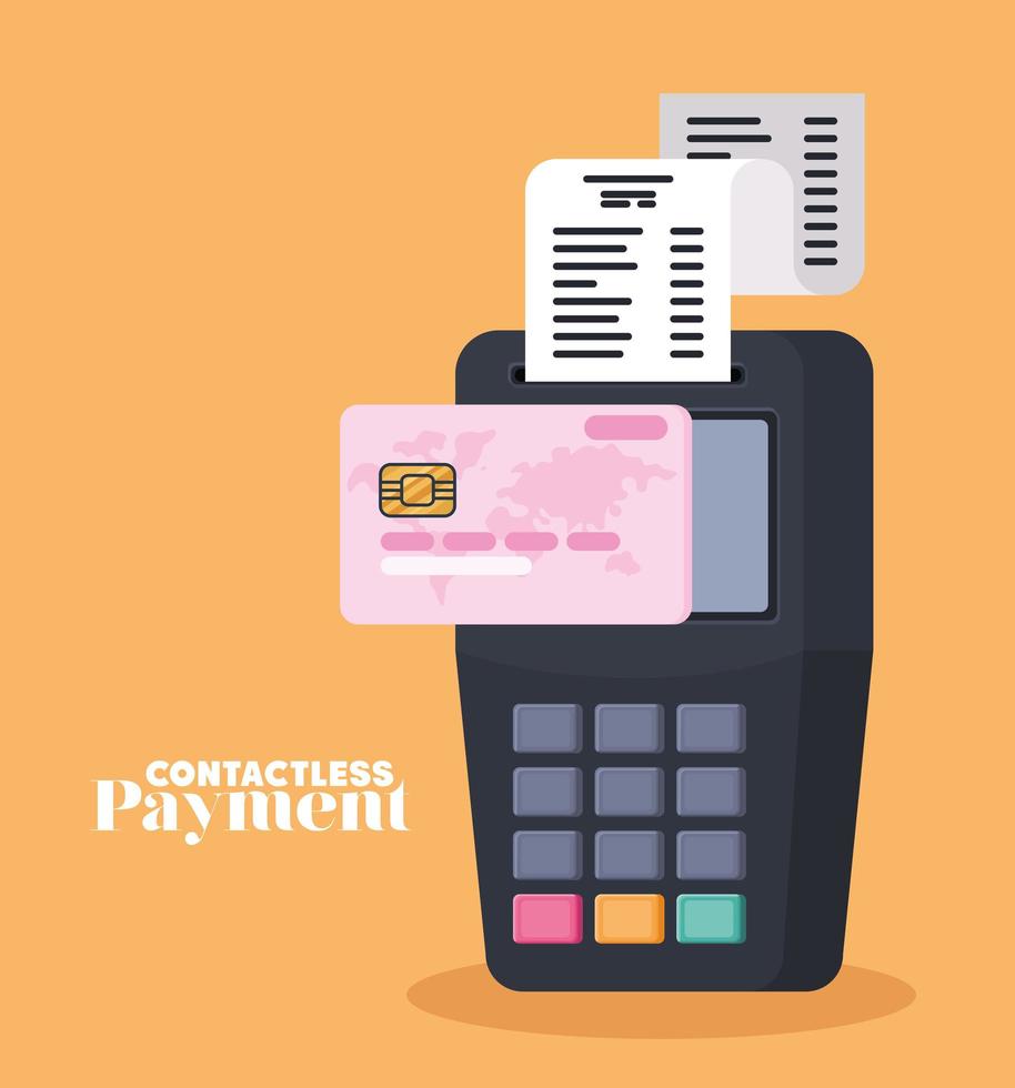 design of contactless payment vector