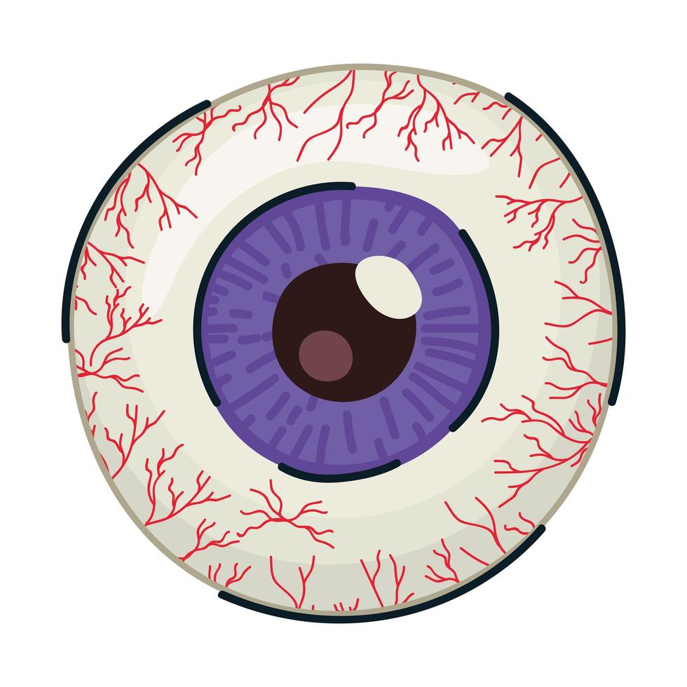 halloween eyeball illustration vector