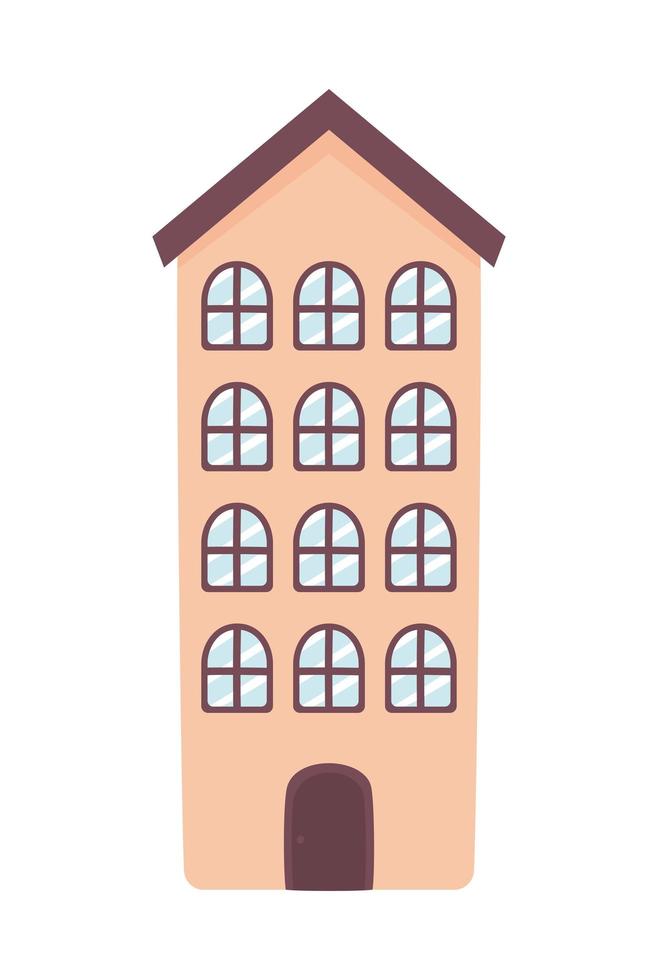 pretty building design vector