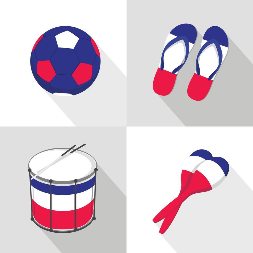 Francia fútbol icono de fútbol. vector