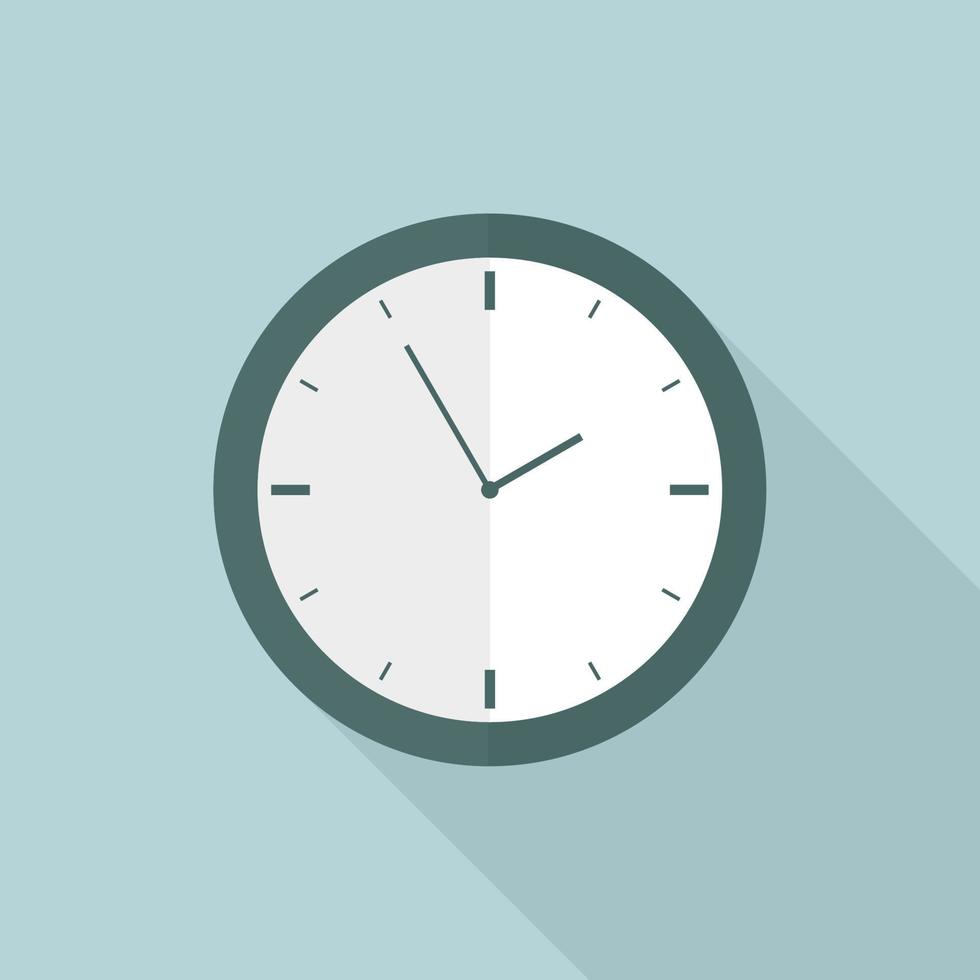 icono de reloj plano. vector