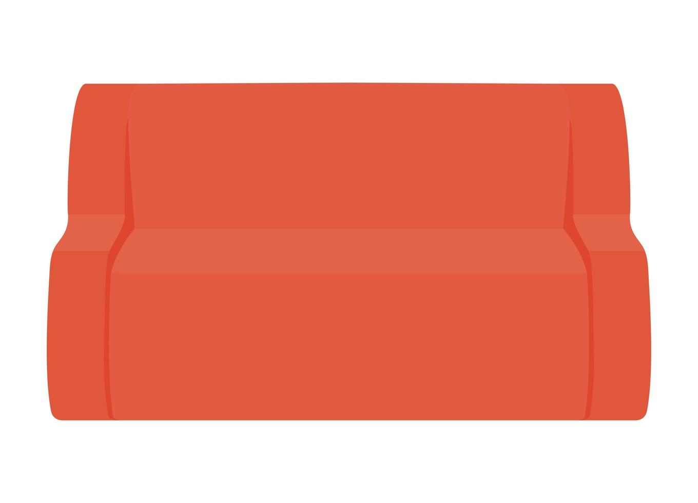 Isolated red couch vector design