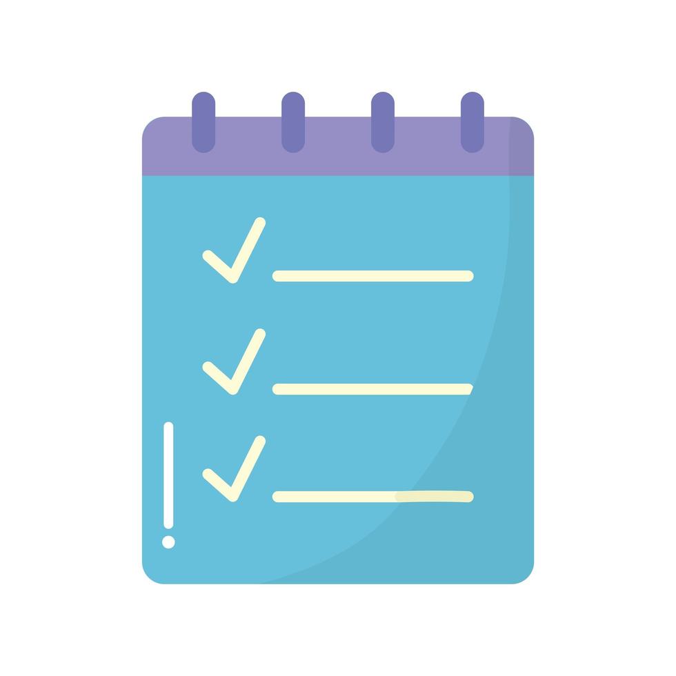 checklist of blue color on white background vector