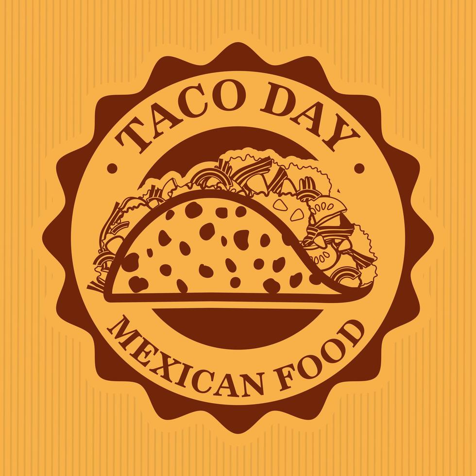 taco day label representation 4083486 Vector Art at Vecteezy