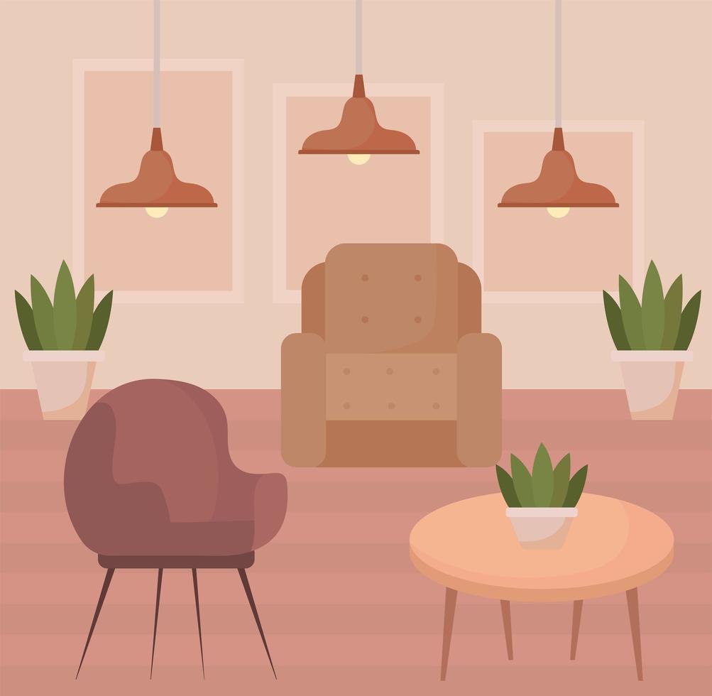 living room design vector