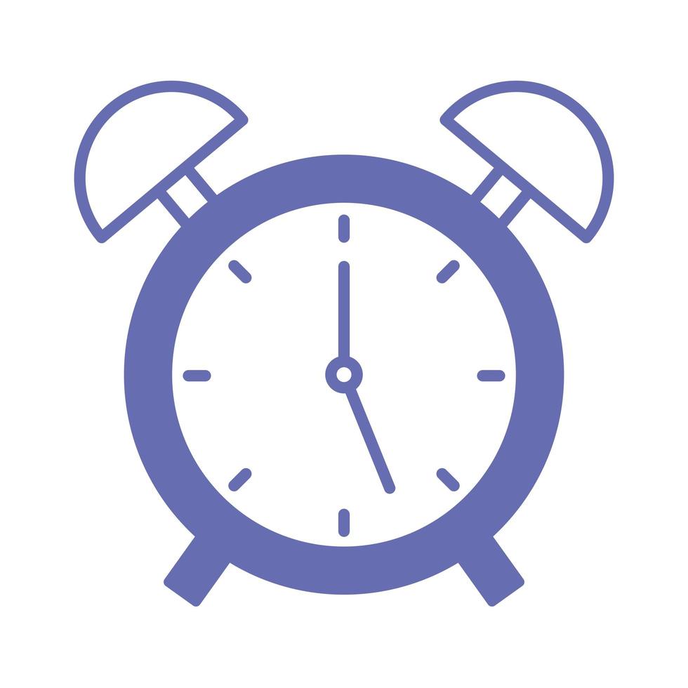 clock line and fill style icon vector design