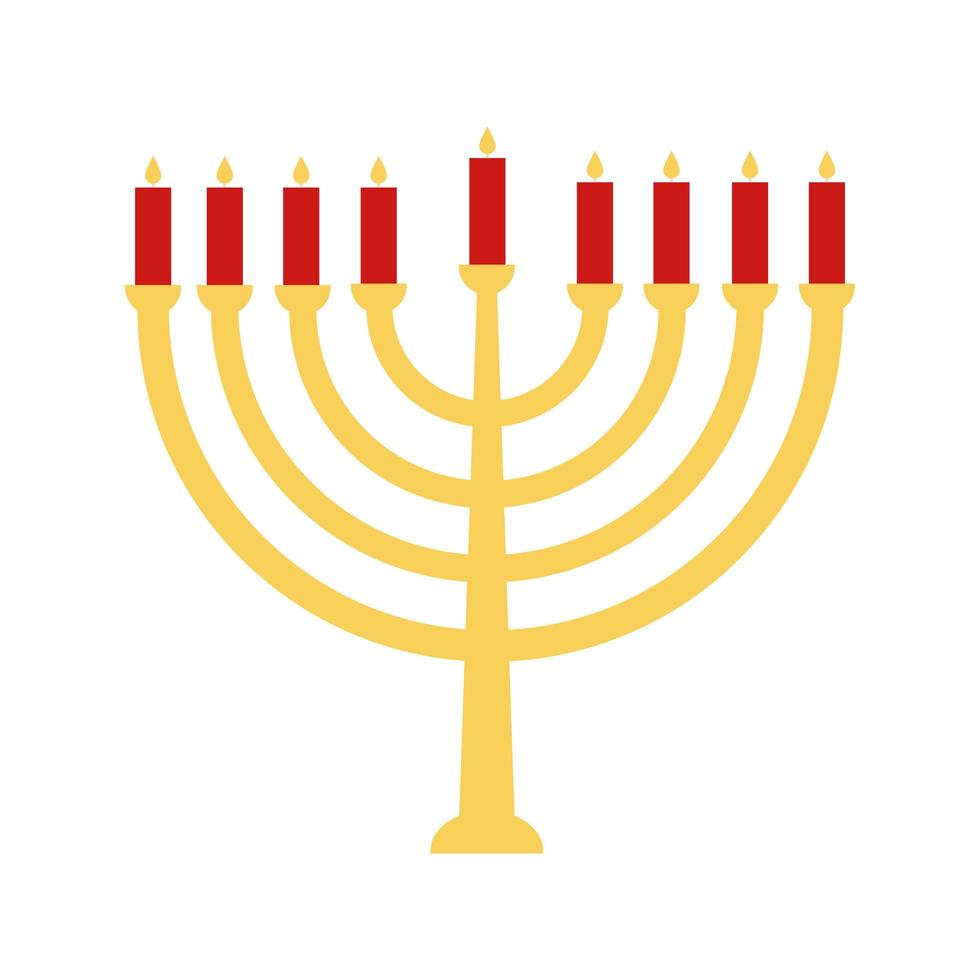 jewish menorah flat style icon vector design