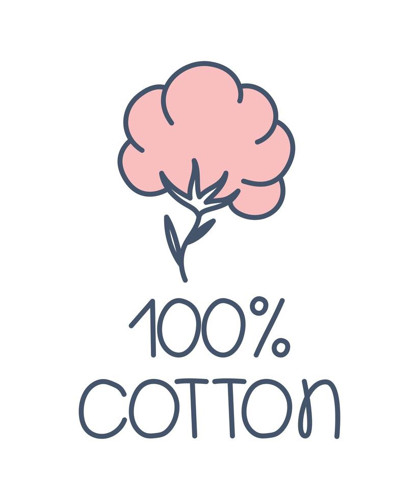 label 100 percent cotton 4083620 Vector Art at Vecteezy