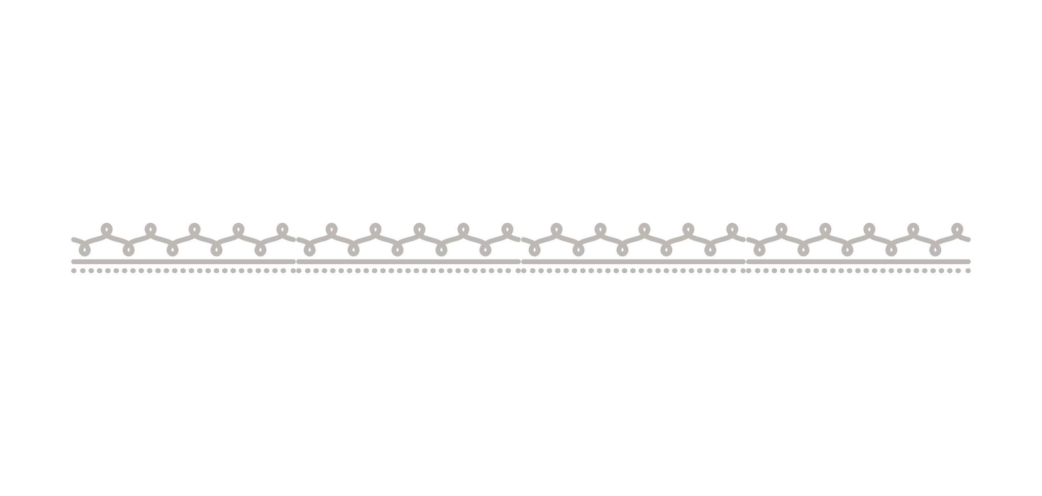 silver decorative ornament line with points vector design