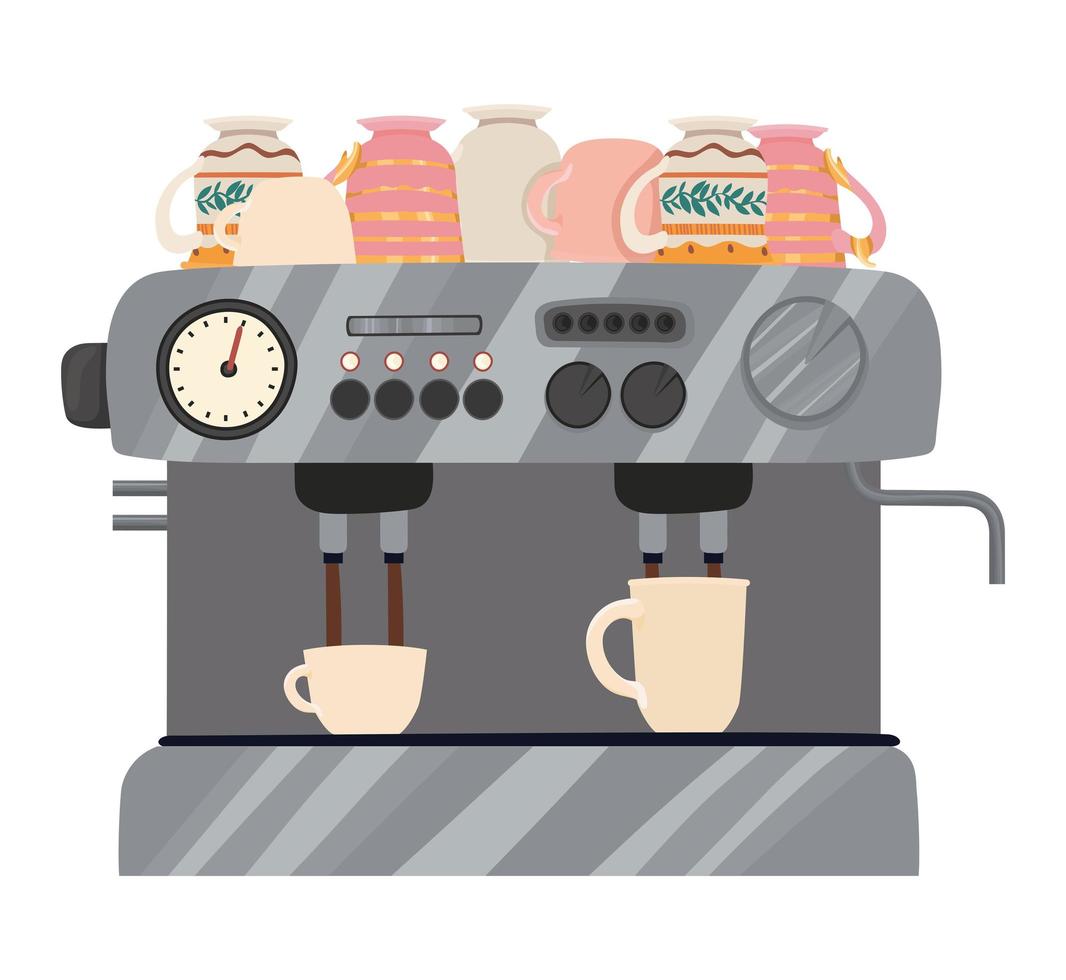 maquina de cafe vector
