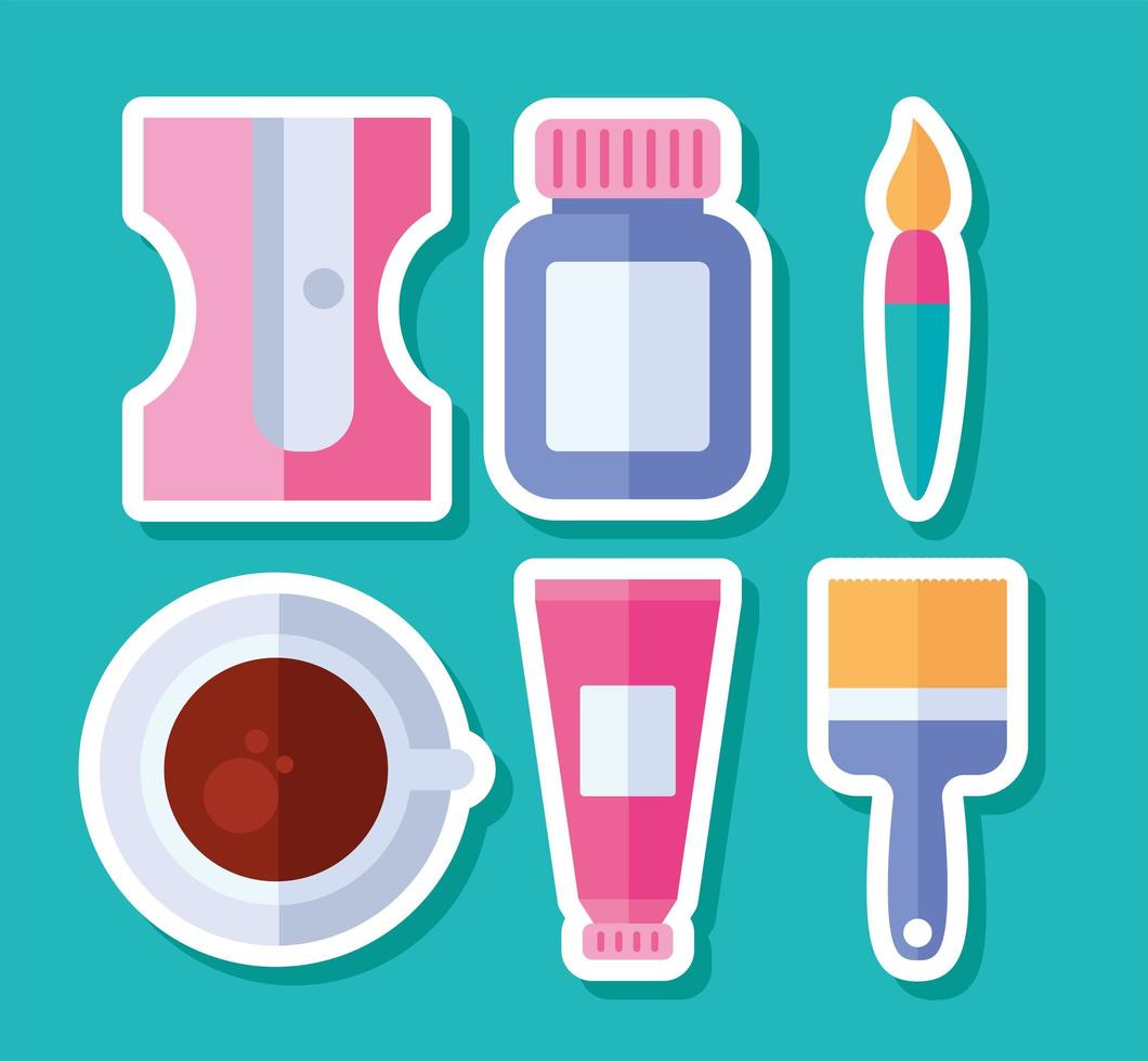 six craft items vector