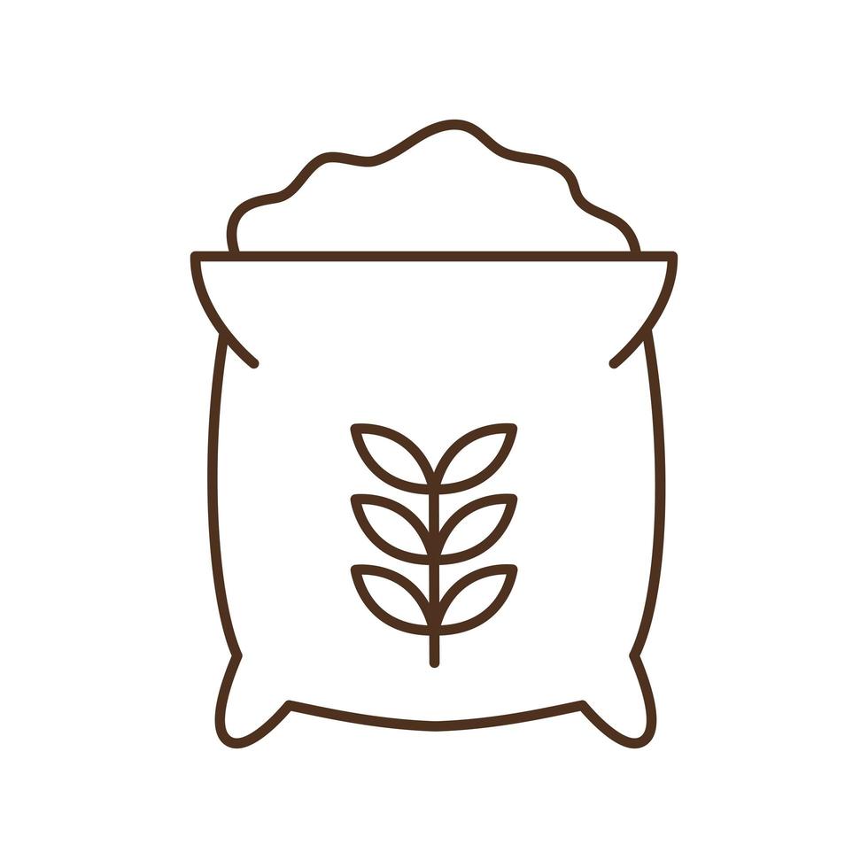 earth bag line style icon vector design