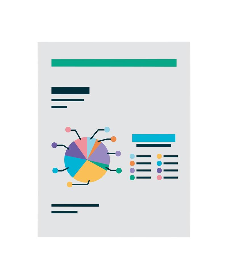 chart pie information vector