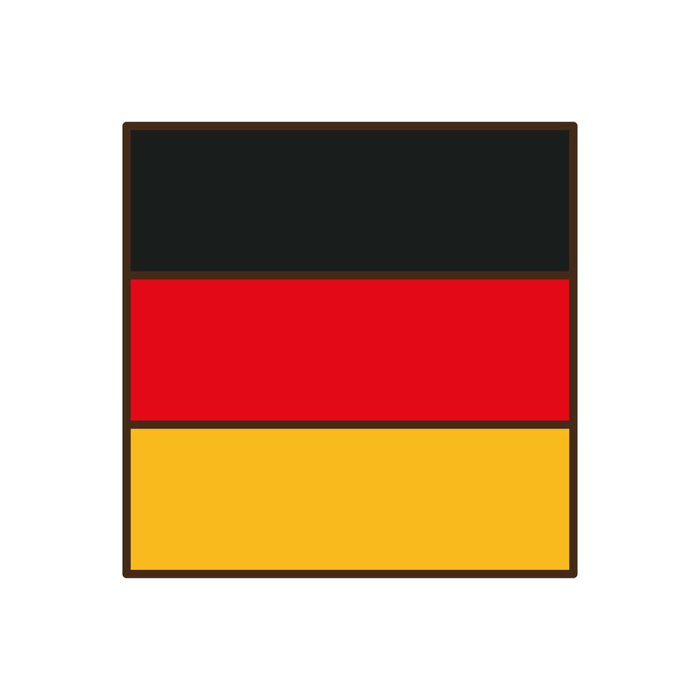 german flag line and fill style icon vector design