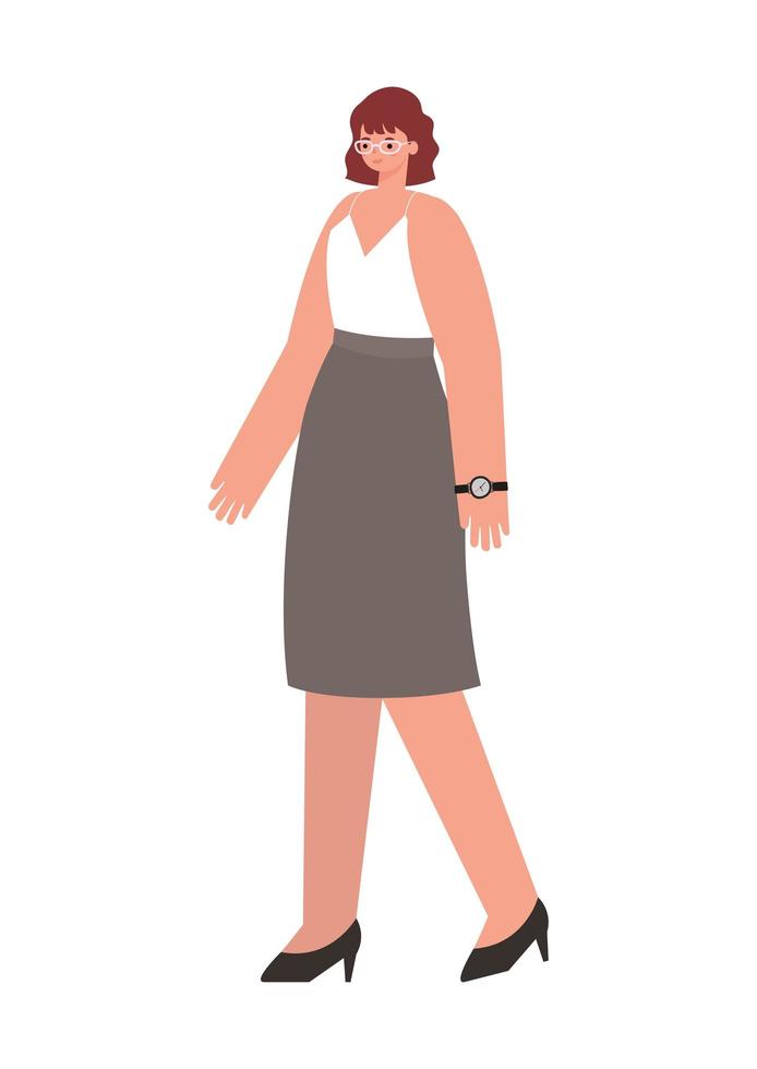 avatar mujer diseño vectorial de dibujos animados vector