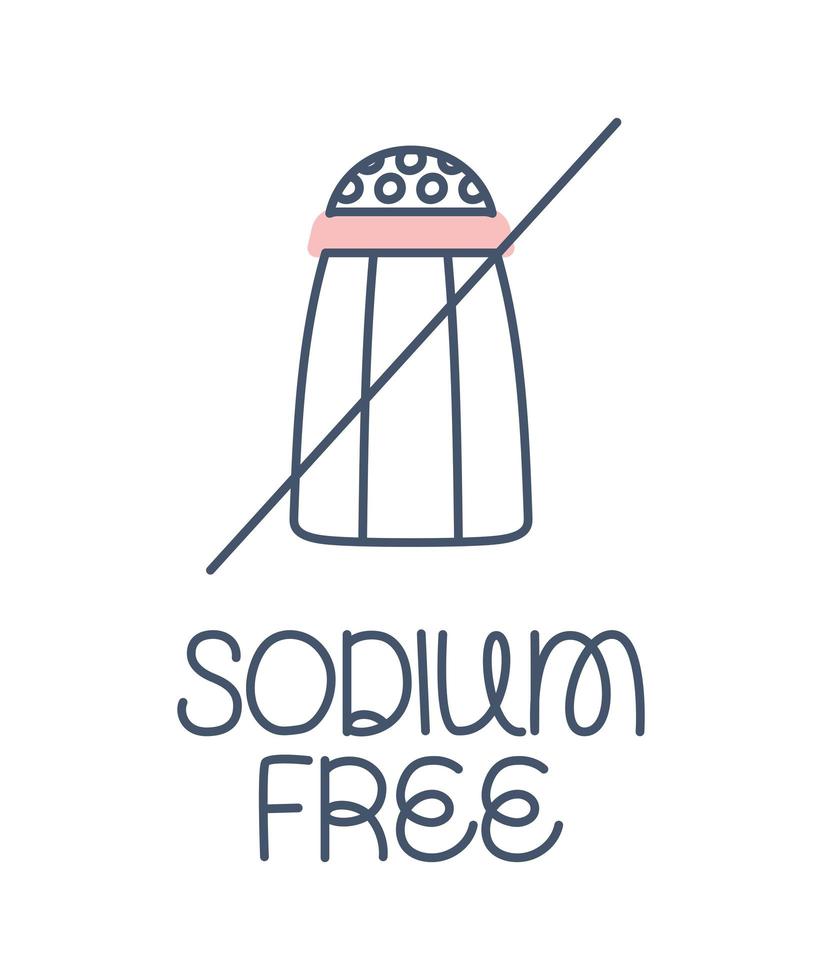 sodium free icon vector