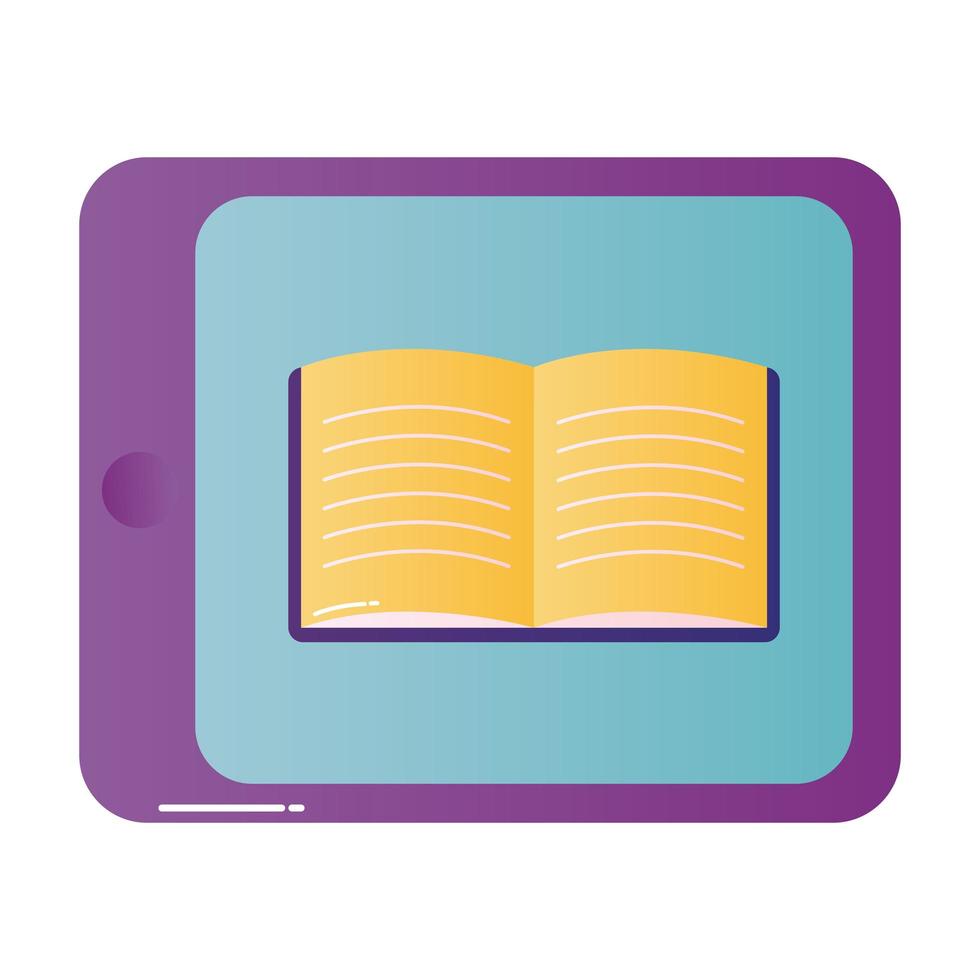 Ebook inside tablet vector design